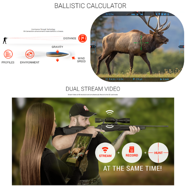 ATN - X-Sight 5 Day/Night Hunting Rifle Scope 5-25x30mm Multi-Reticle - Image 7