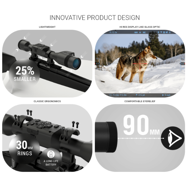 ATN - X-Sight 5 Day/Night Hunting Rifle Scope 5-25x30mm Multi-Reticle - Image 9