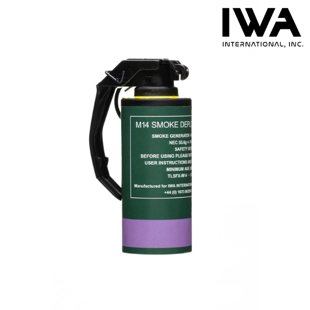 IWA M14 Smoke Grenade 3-Pack Purple front view