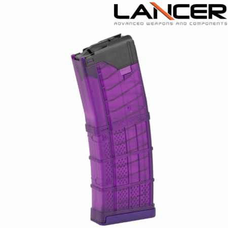 LANCER - L5AWM 223 Remington / 556 NATO 30-Round Magazine [Translucent Purple]