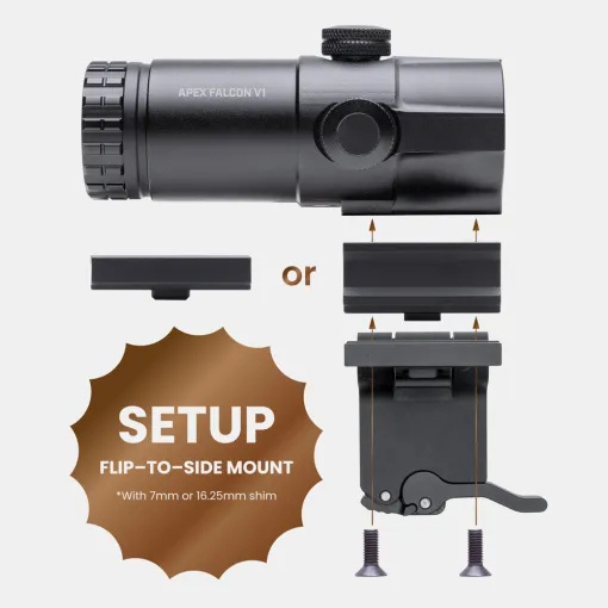 TACTICON - Apex Falcon V1 3x Magnifier for Red Dot Sight - Image 2