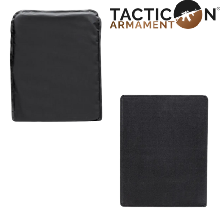 Backpack armor plates Level IIIA pistol rated and Level III SRT rifle rated side by side