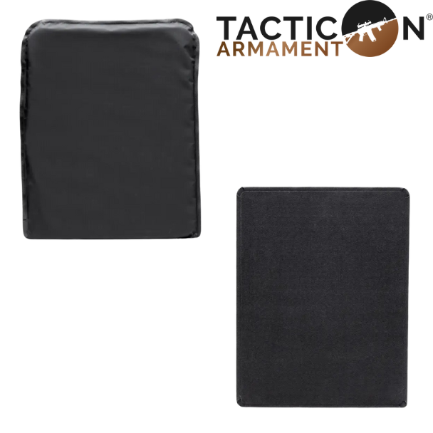 Backpack armor plates Level IIIA pistol rated and Level III SRT rifle rated side by side