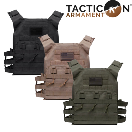 tacticon battlevest v2 plate carrier front view molle