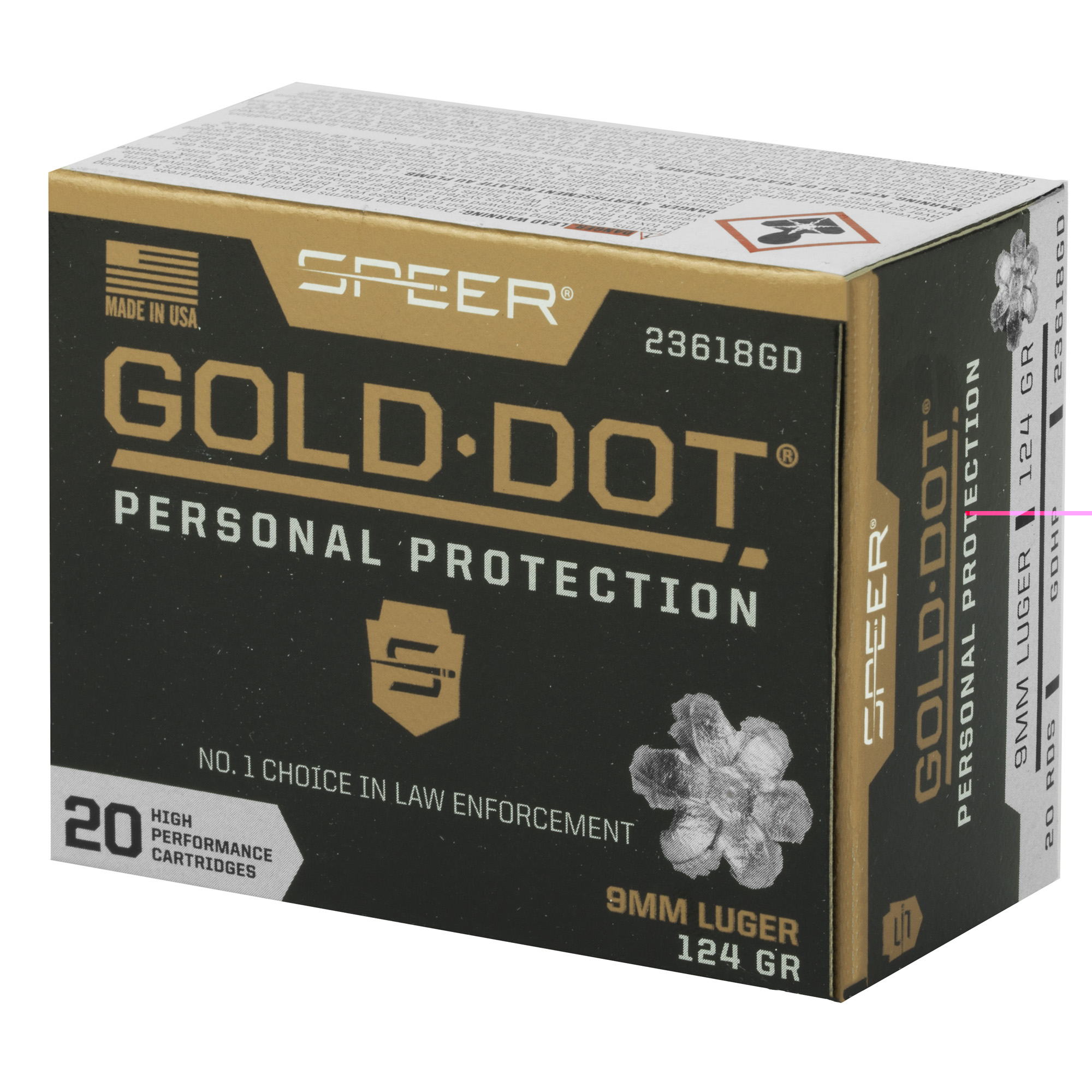 Spr Gold Dot 9mm 124gr Hp - Image 2