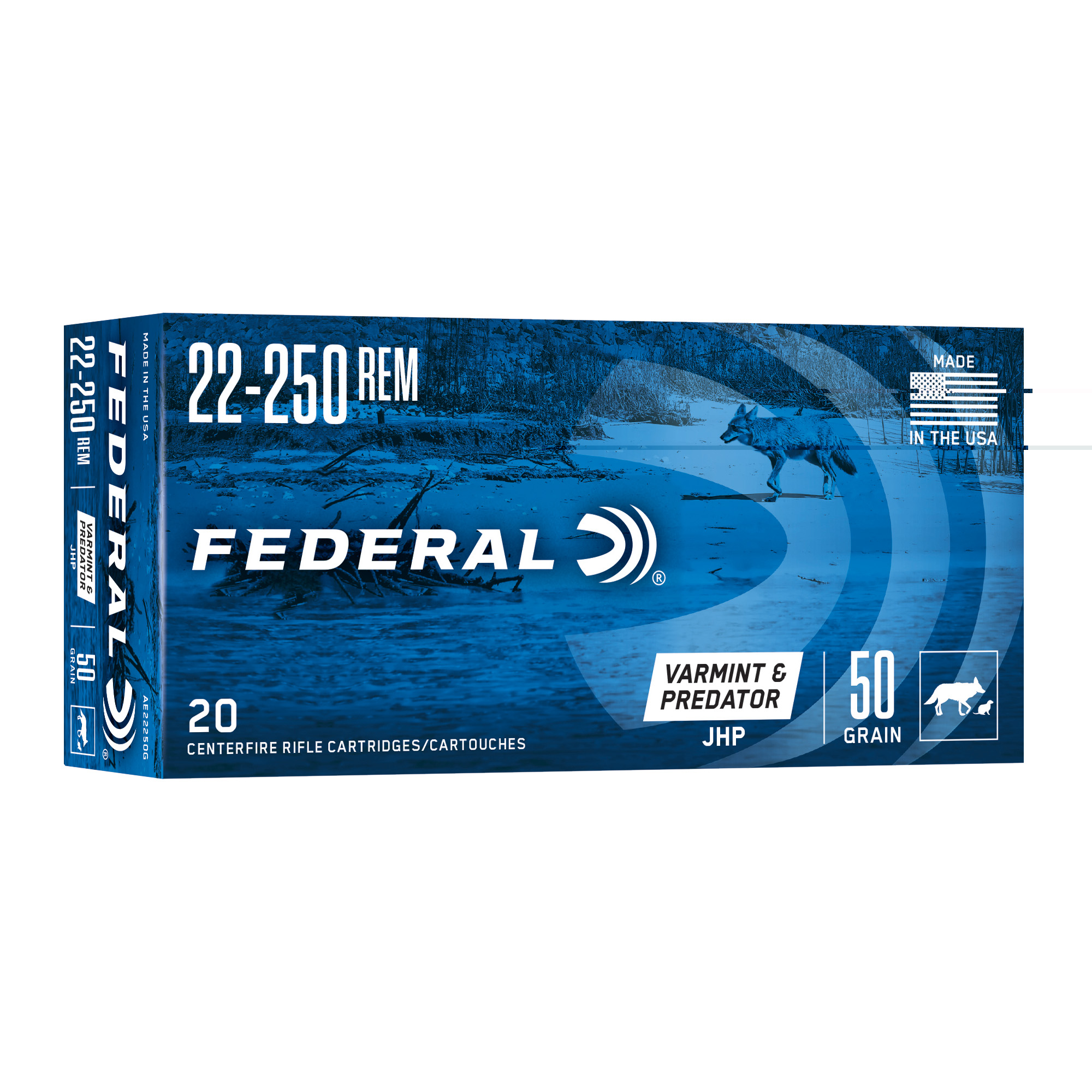 Federal Ae 22-250 50gr JHP