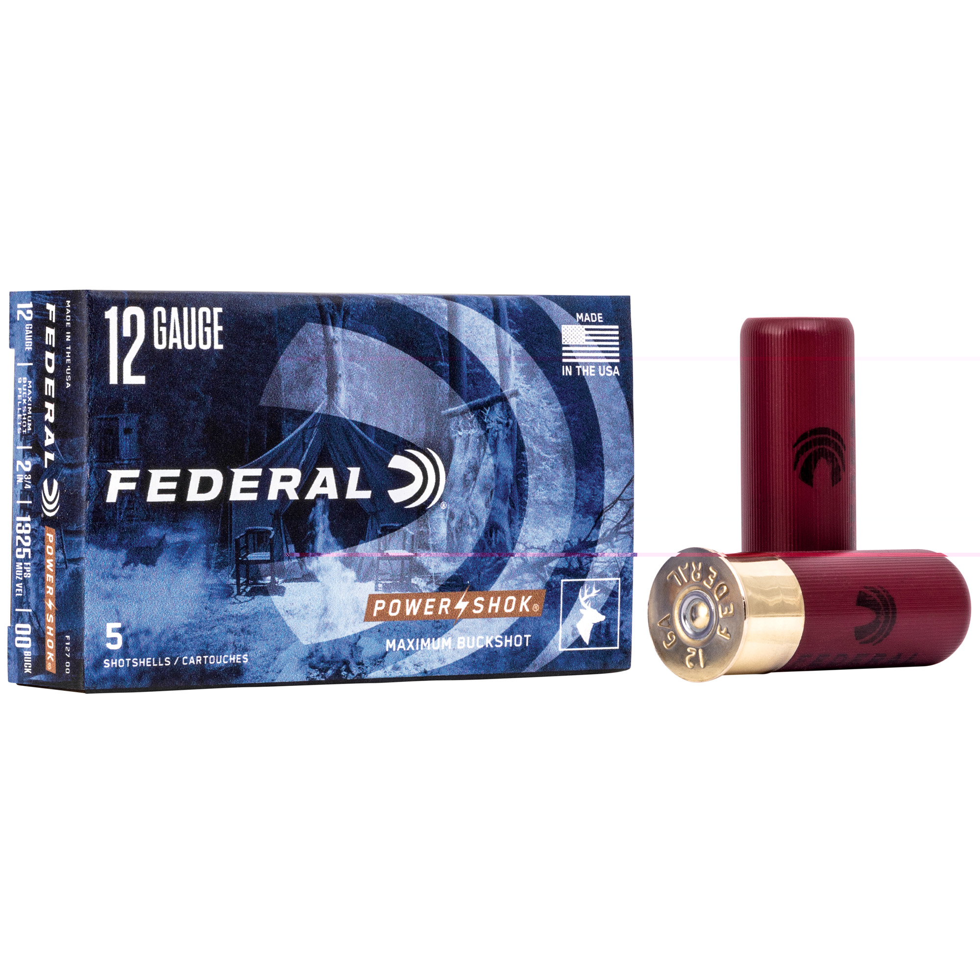 Federal Pwrshk 12ga 2.75 Mx 00 Bck