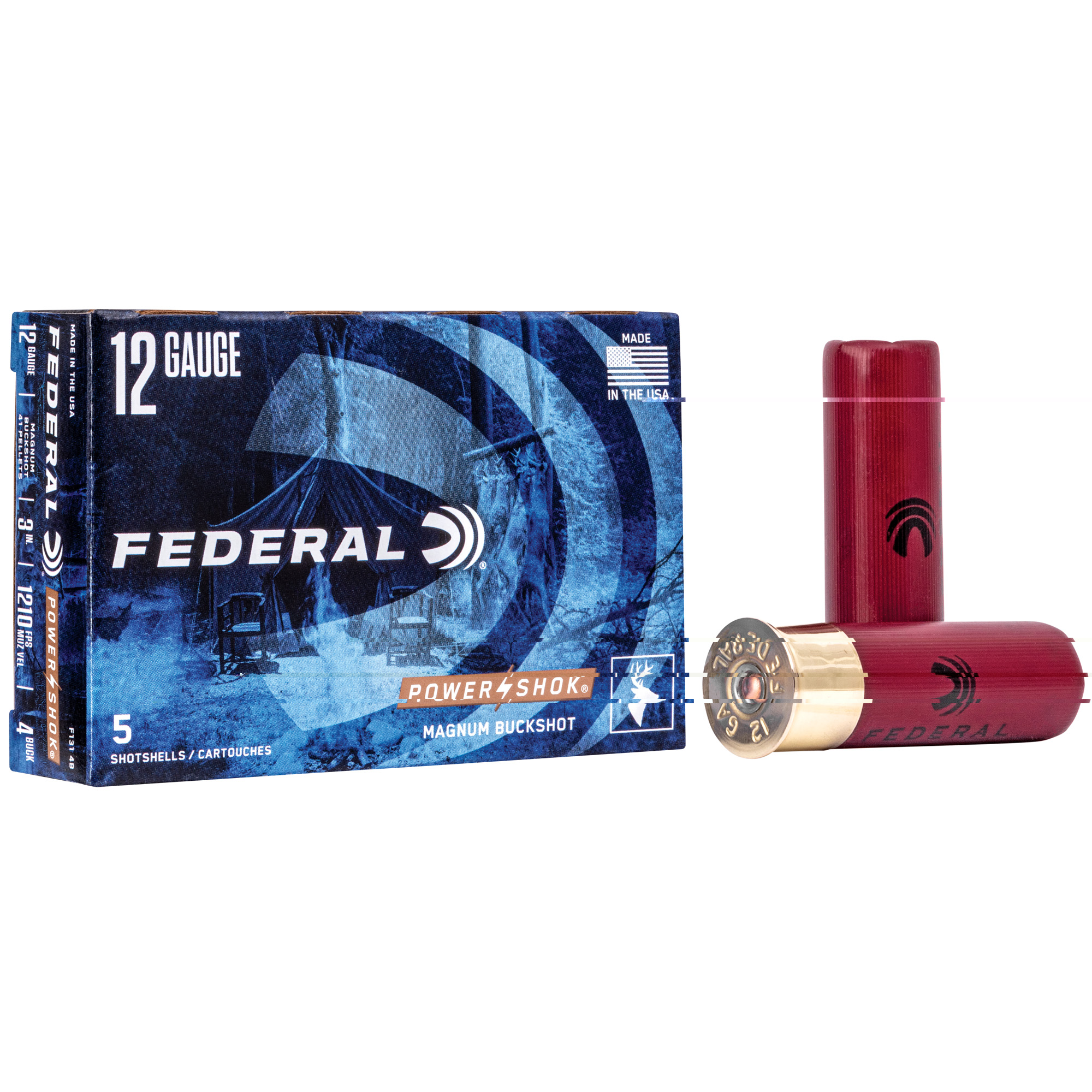 Federal Pwrshk 12ga 3" Mg #4 Bck