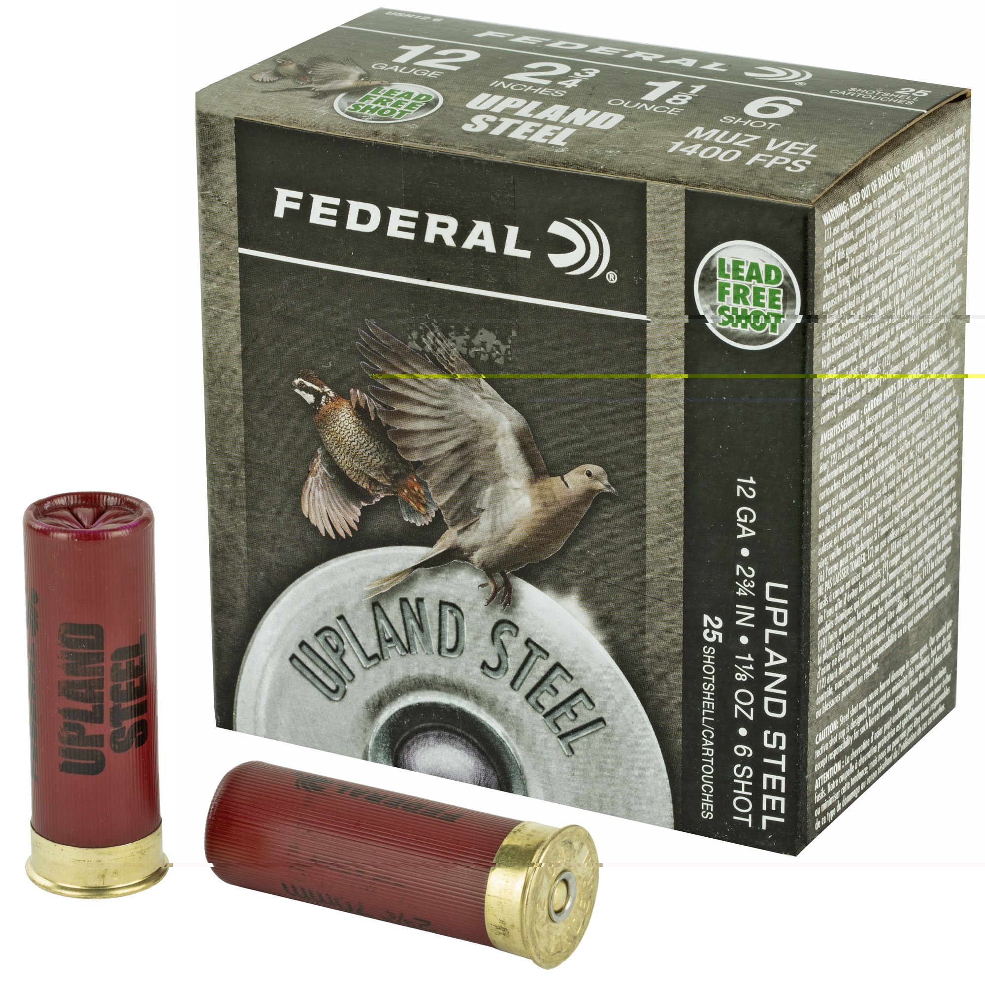 Federal Fld-range Steel 12ga 2 3-4 #6 25