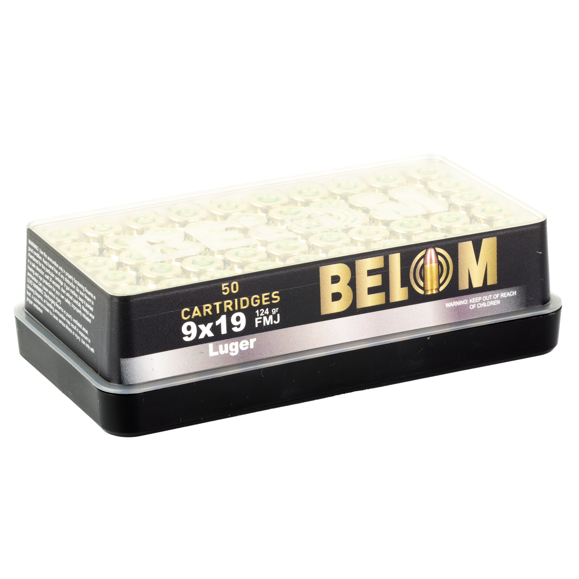 Belom 9mm 124gr FMJ Brass - Image 3