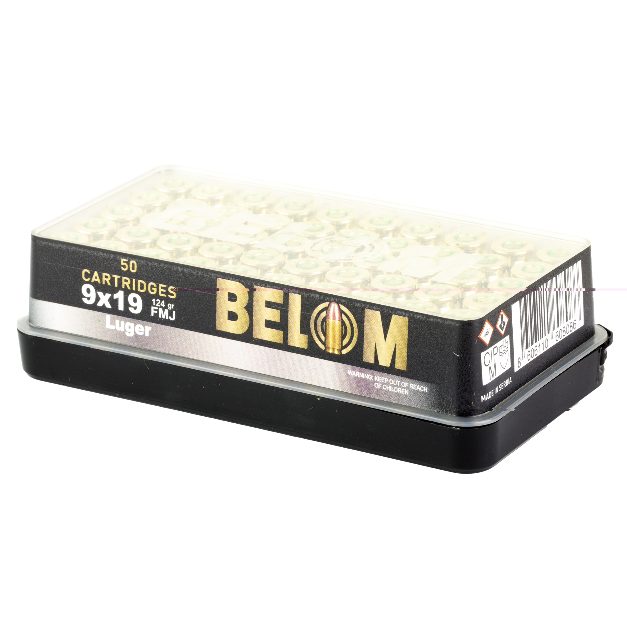 Belom 9mm 124gr FMJ Brass - Image 4