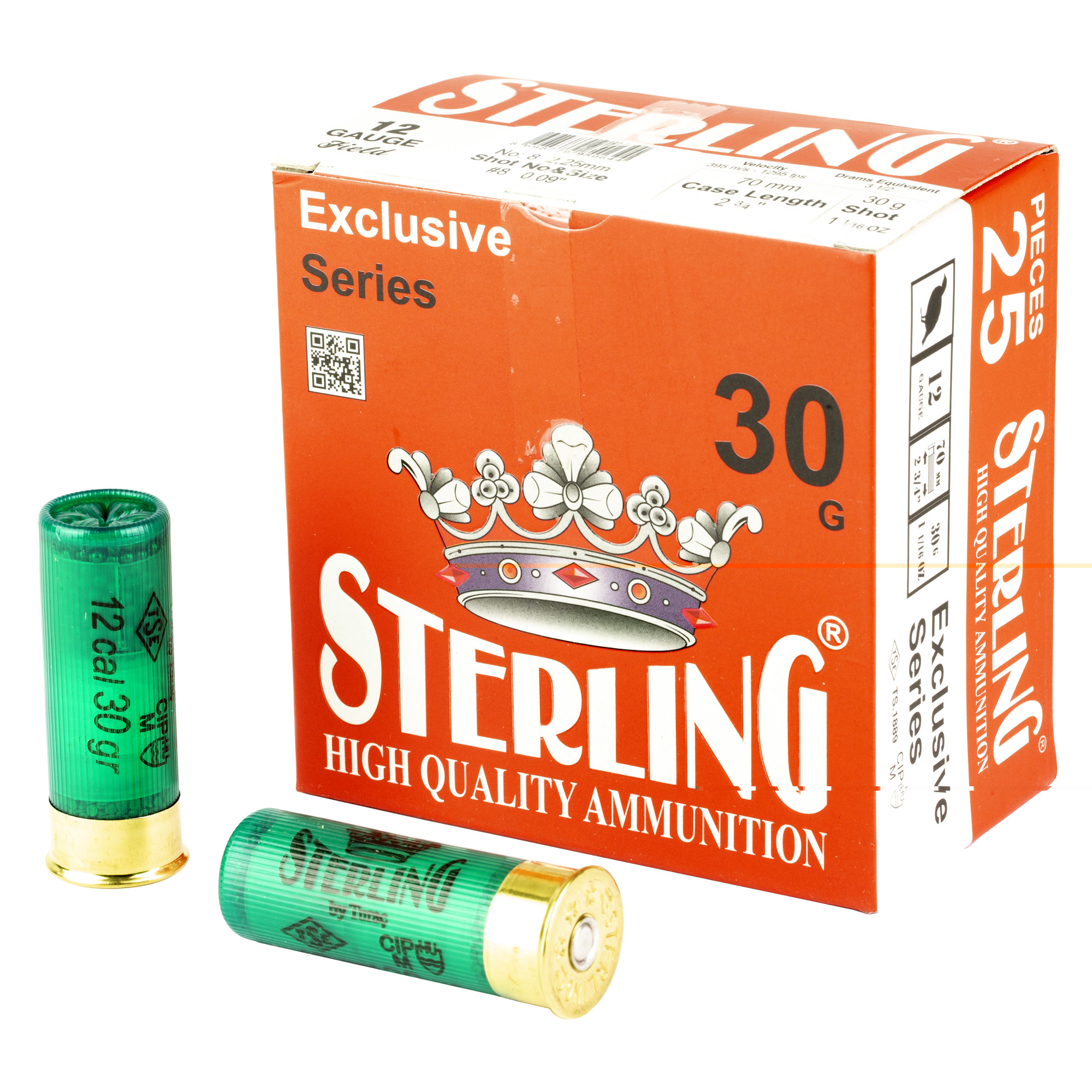 Sterling Exclsv 12ga 2.75" #8