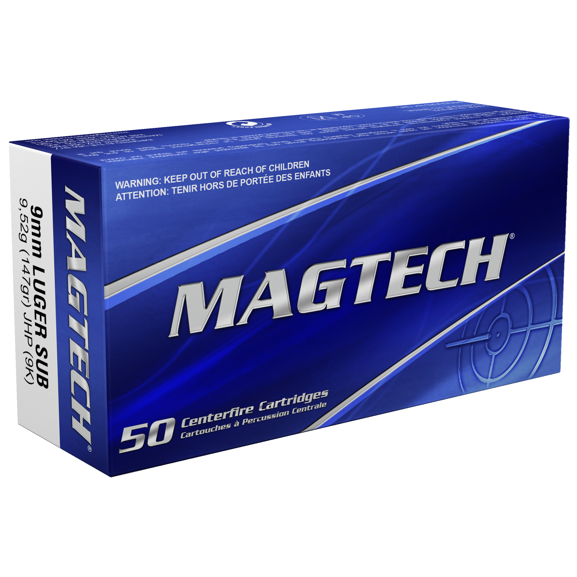 Magtech 9mm 147gr JHP Sub