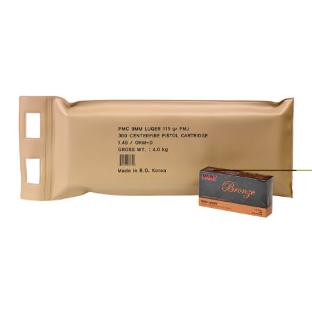 PMC Brnz 9mm 115gr FMJ 6 Bx Bp