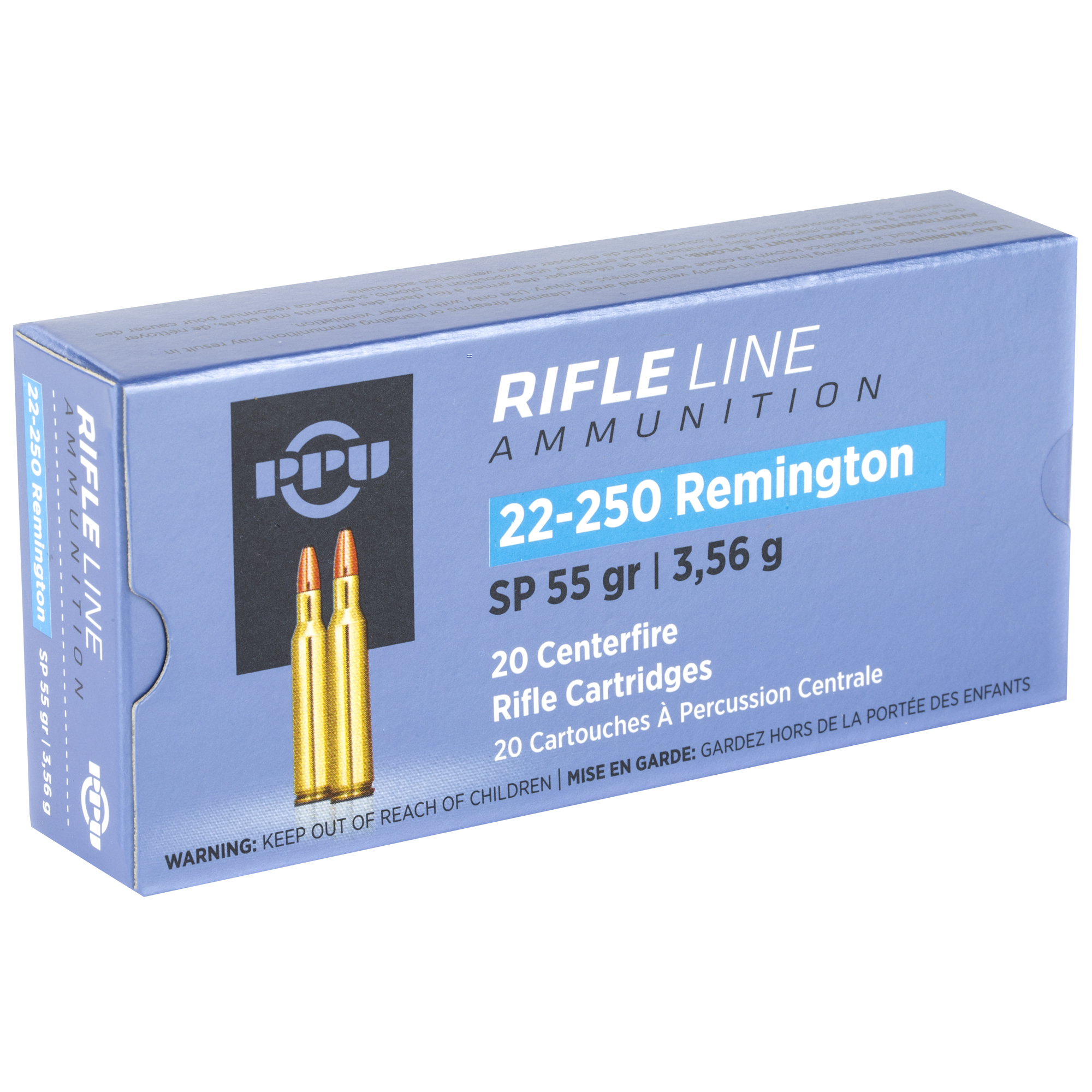 PPU 22-250Remington Sp 55gr - Image 2
