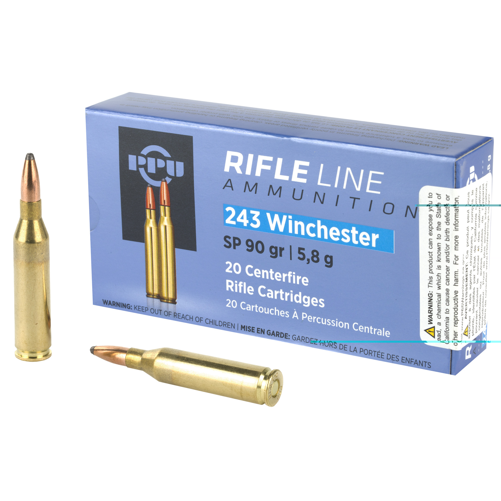 PPU 243 Winchester Sp 90gr