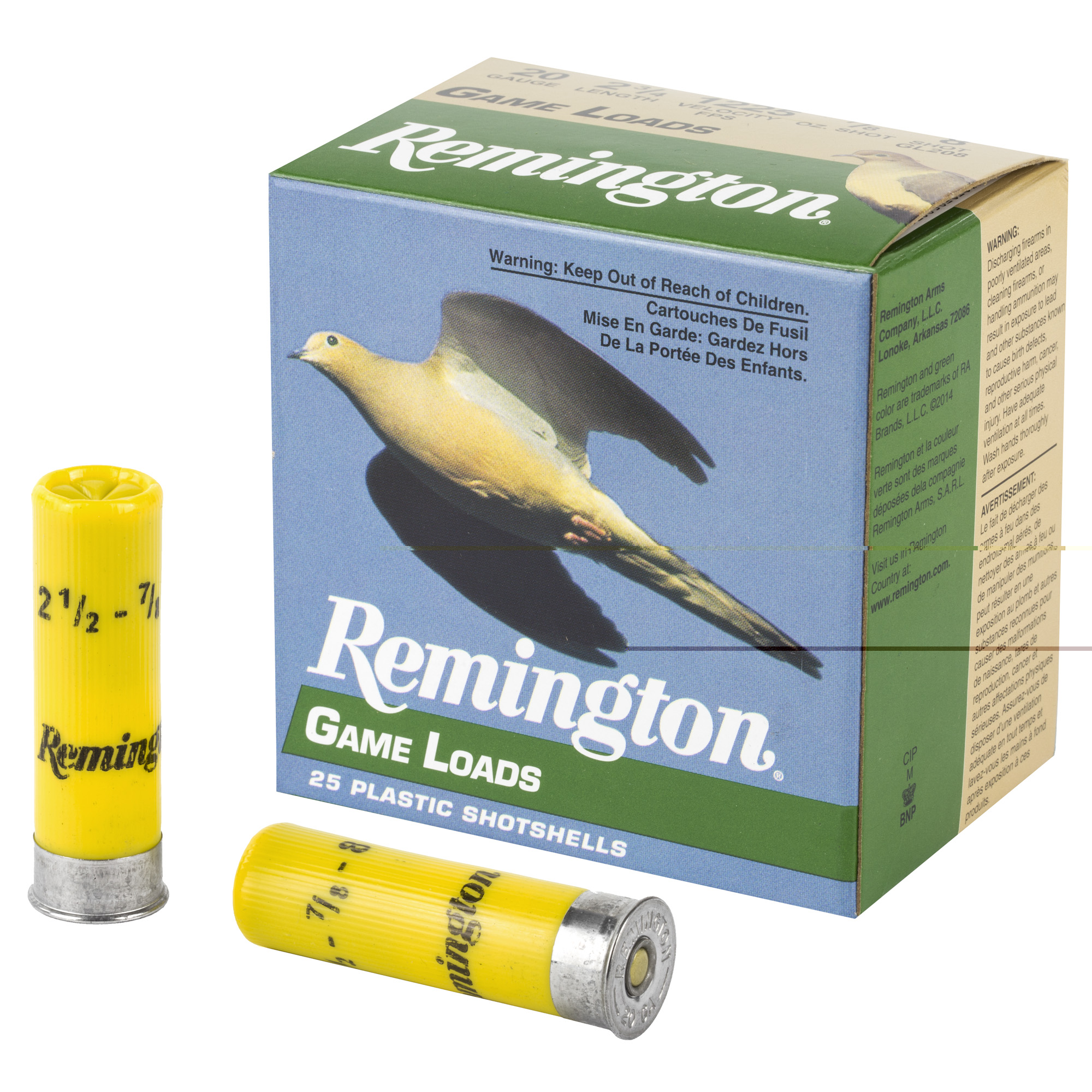 Rem Gam Load 20ga 2 3-4" #8 25-250