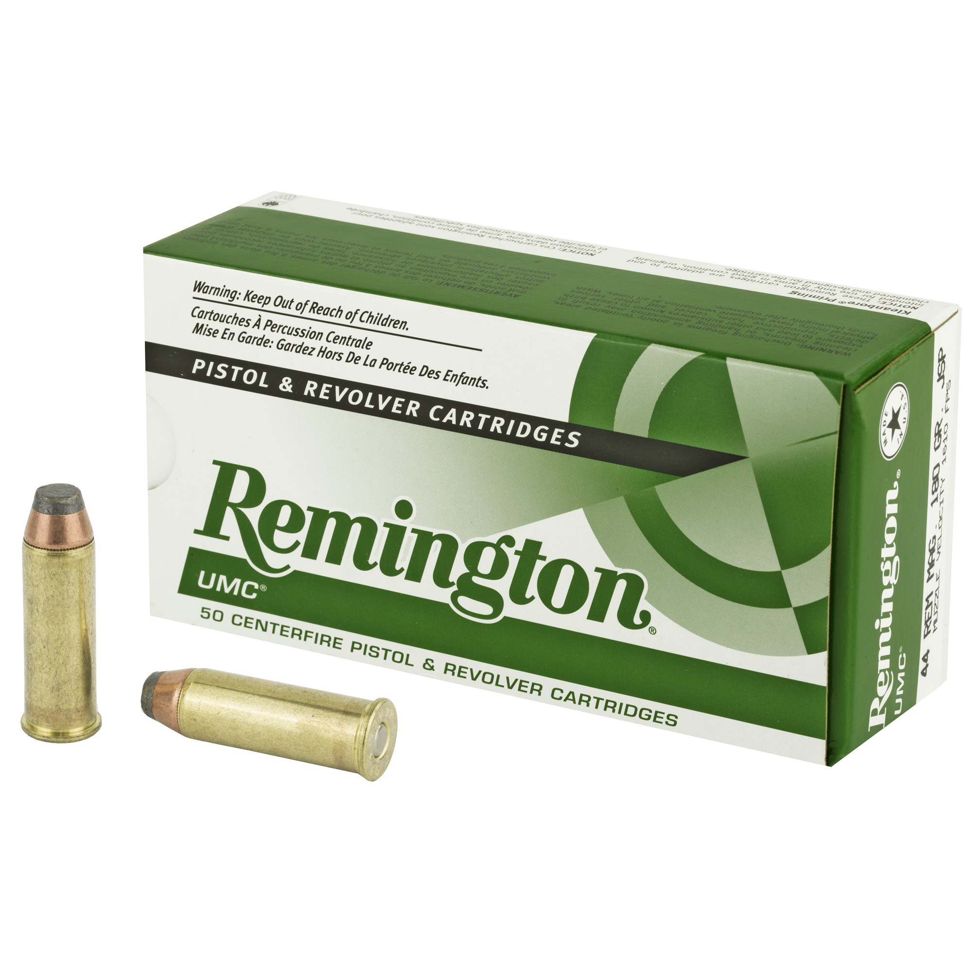 Rem Umc 44mag 180gr Jsp 50-500