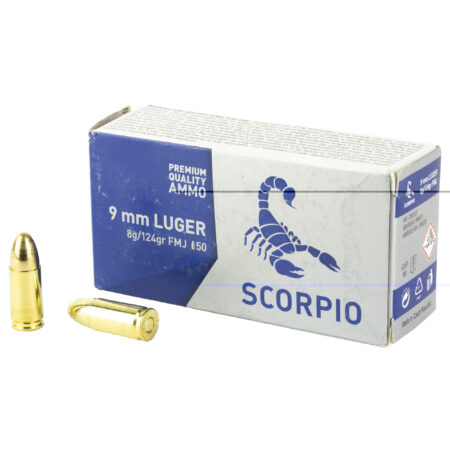 Scorpio Ammo 9mm 124gr FMJ