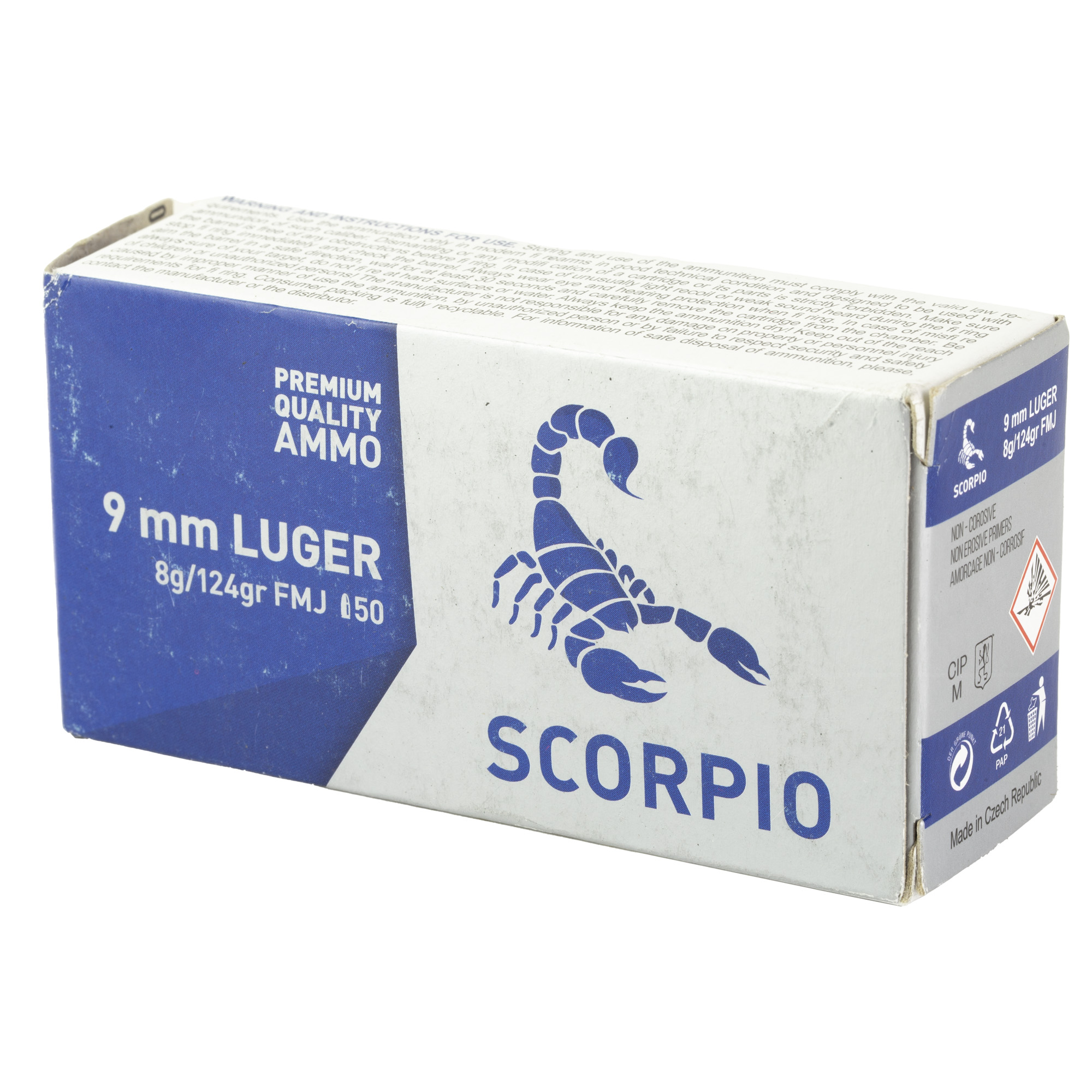 Scorpio Ammo 9mm 124gr FMJ - Image 4