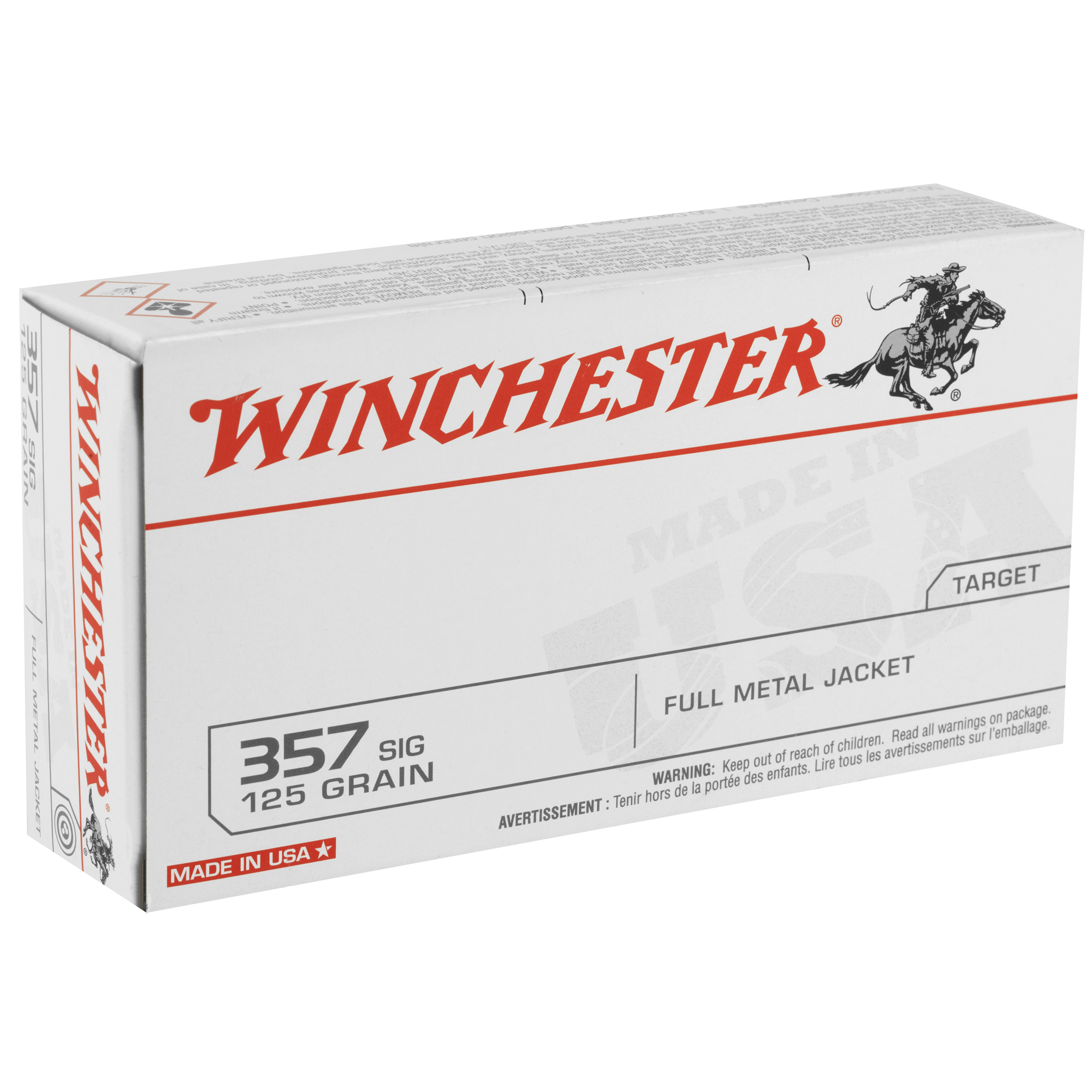 Winchester Usa 357sig 125gr FMJ - Image 2