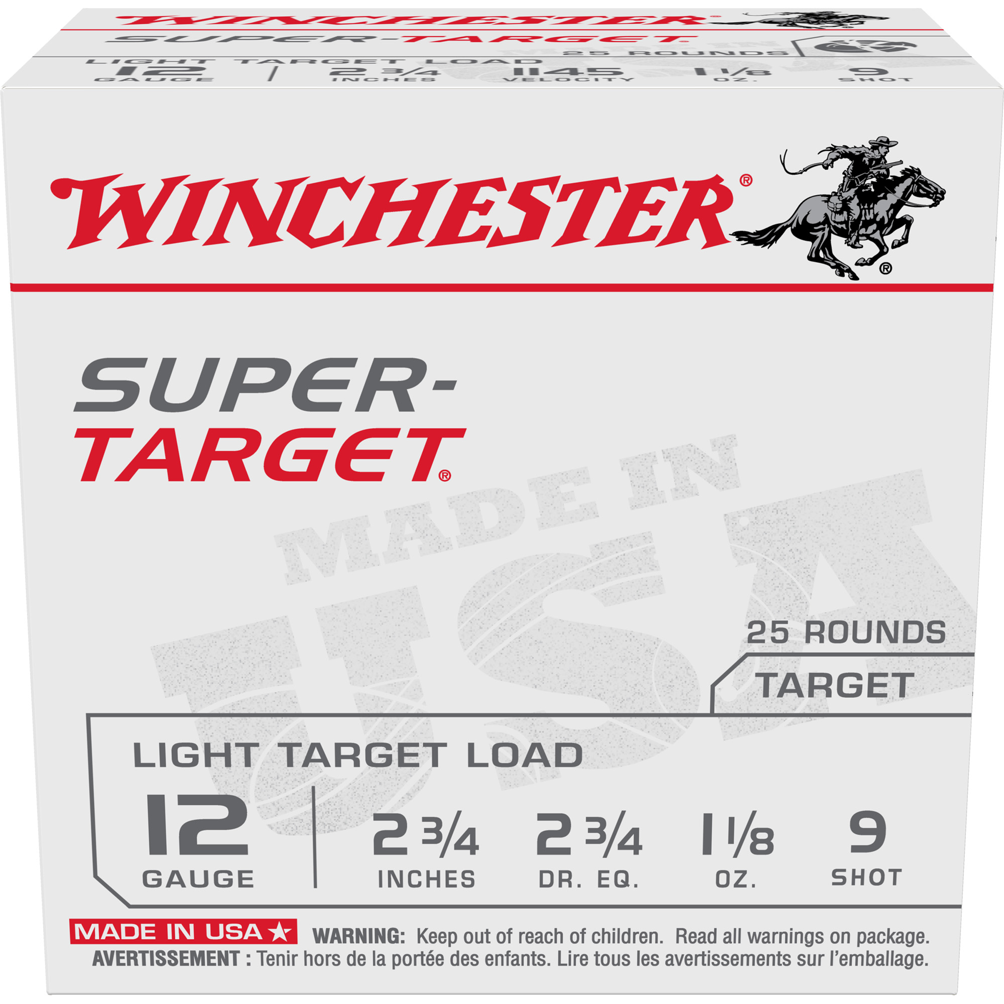 Winchester Supertarget 12ga 2.75" #9 - Image 2
